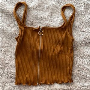 Cropped tank with silver hardware